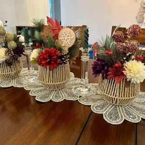 Mini round weave basket